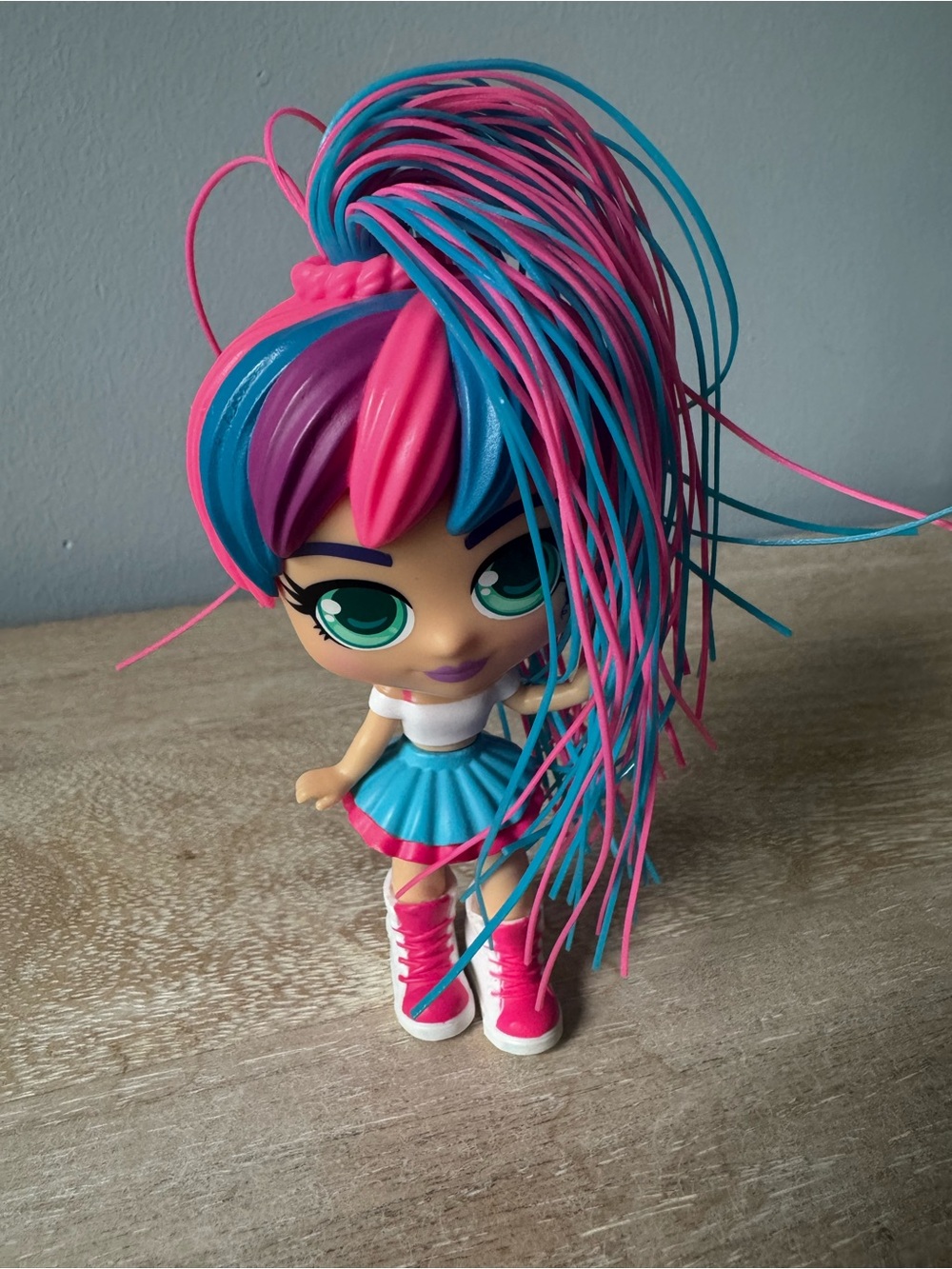 Bright Pink & Teal Fashion Doll with Colorful Hair